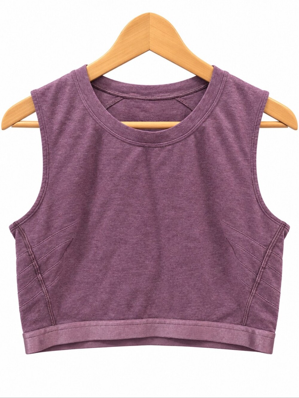 Lululemon Purple Heathered Cropped Sleeveless Athletic Top Estimate Xs/S
